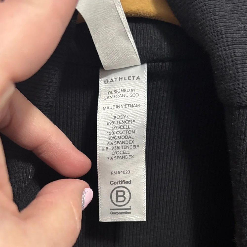 Athleta open long cardigan women’s medium black - Picture 3 of 7